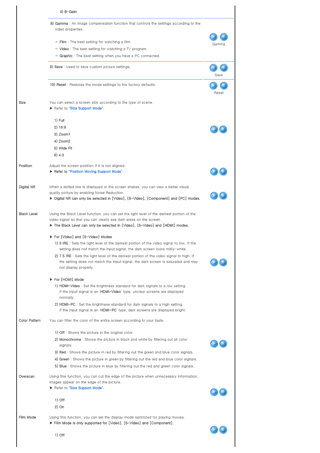 Samsung SPA400BCX/EDC manual Full, 169, Zoom1, Zoom2, Wide Fit, Position Adjust the screen position if it is not aligned 