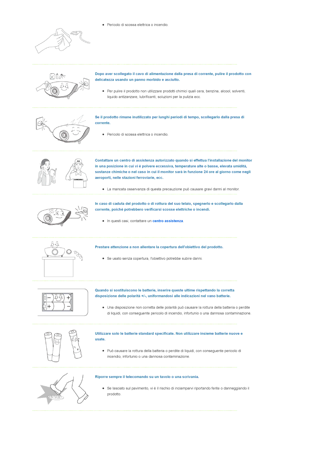 Samsung SPA400BCX/EDC, SPA400BX/EDC manual Se usato senza copertura, lobiettivo potrebbe subire danni 