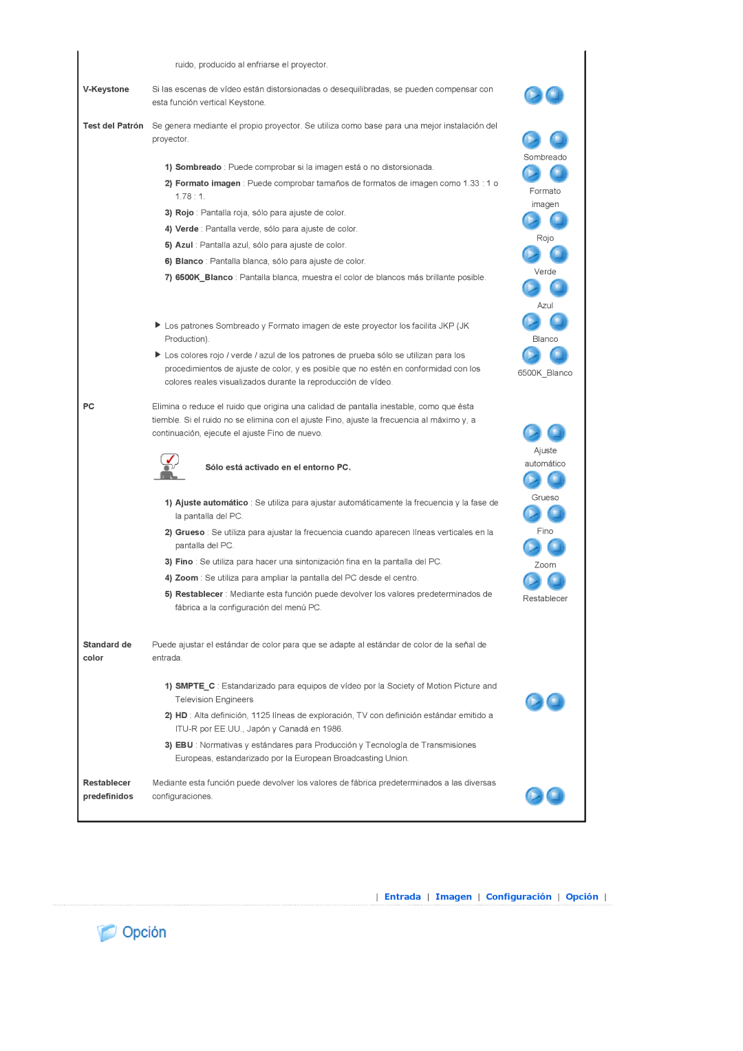 Samsung SPA400BCX/EDC, SPA400BX/EDC manual Sólo está activado en el entorno PC 