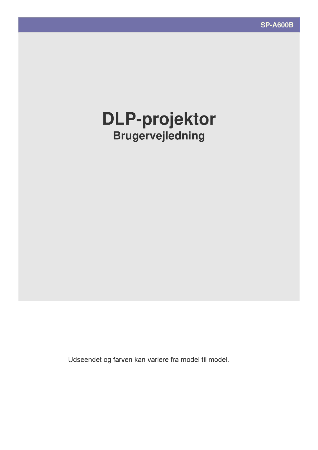 Samsung SPA600BX/EN manual DLP-projektor 