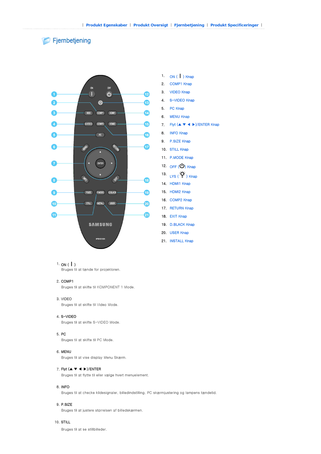 Samsung SPA800BX/EDC manual COMP1, Flyt /ENTER 