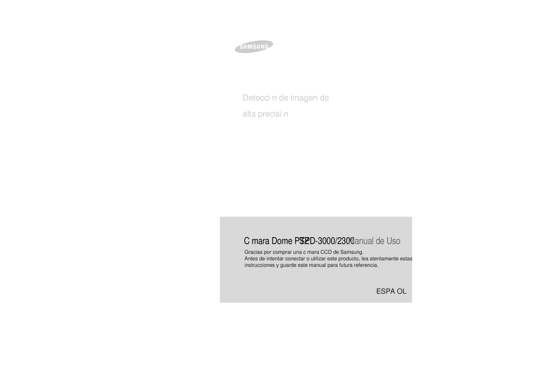 Samsung SPD-3000, SPD-2300 user manual Detección de imagen de Alta precisión 