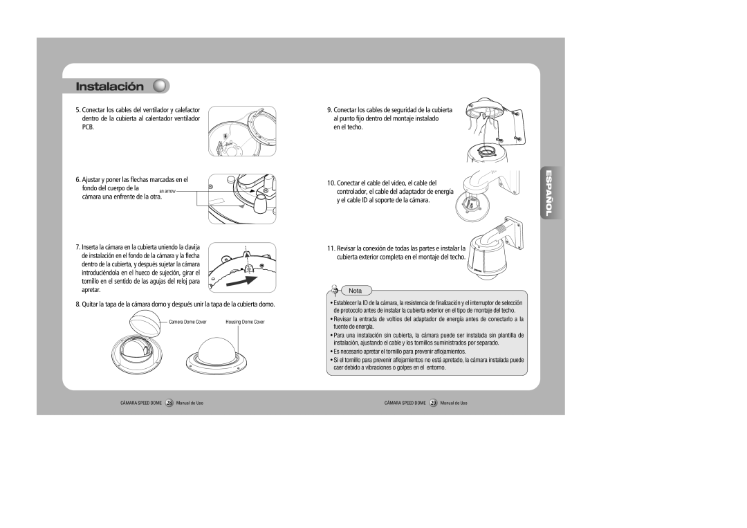 Samsung SPD-3000, SPD-2300 user manual En el techo 