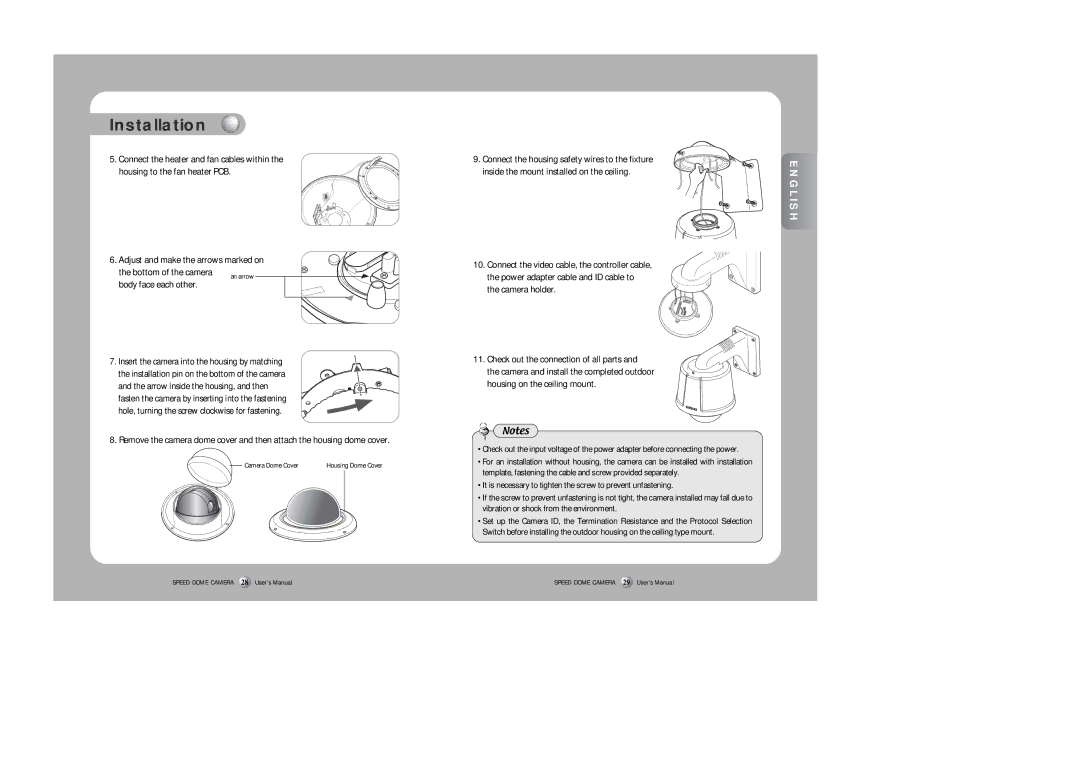 Samsung SPD-3300 instruction manual Body face each other 