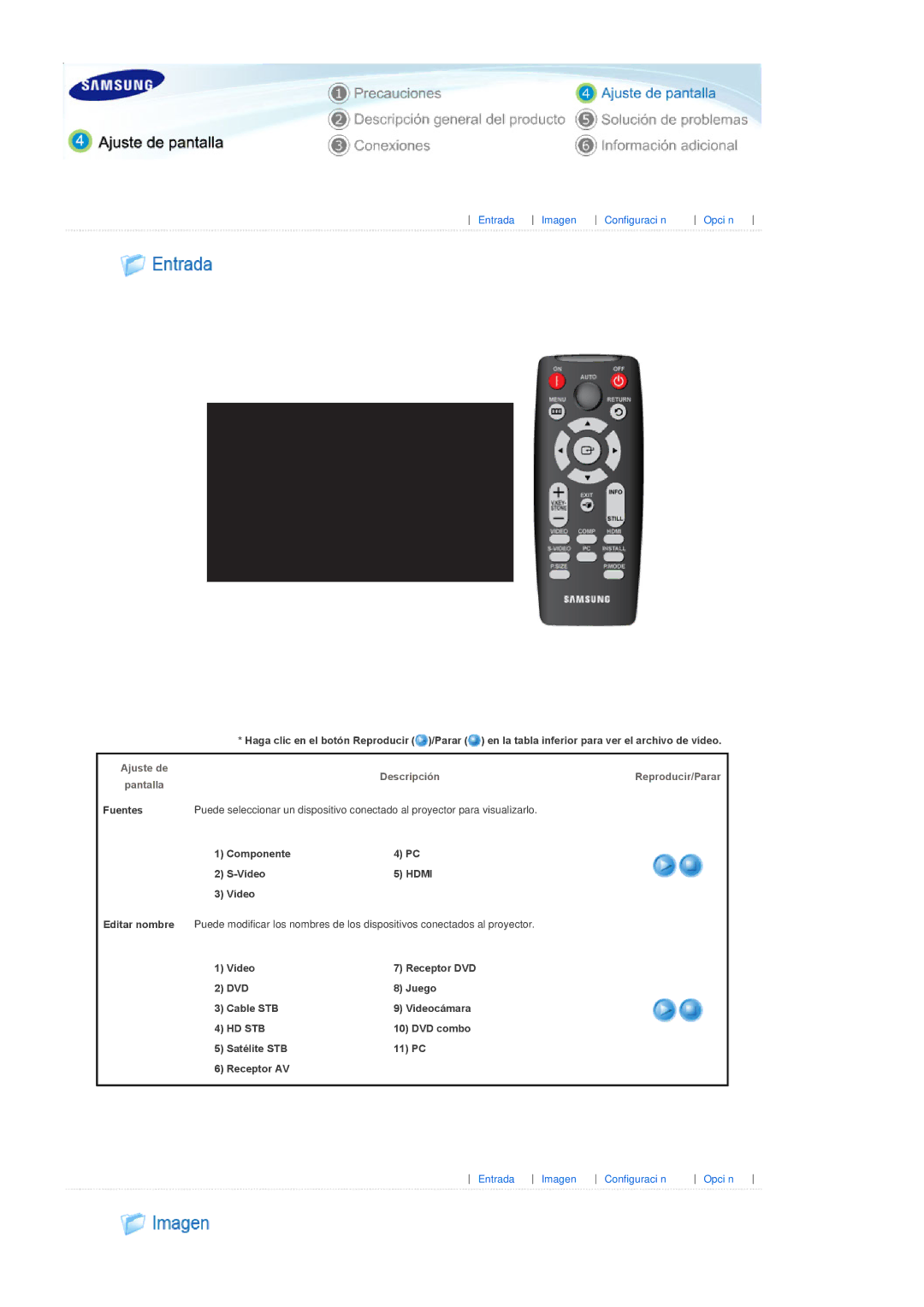 Samsung SPD400SX/EN, SPD400SFX/EN manual Descripción, DVD combo Satélite STB 11 PC Receptor AV 