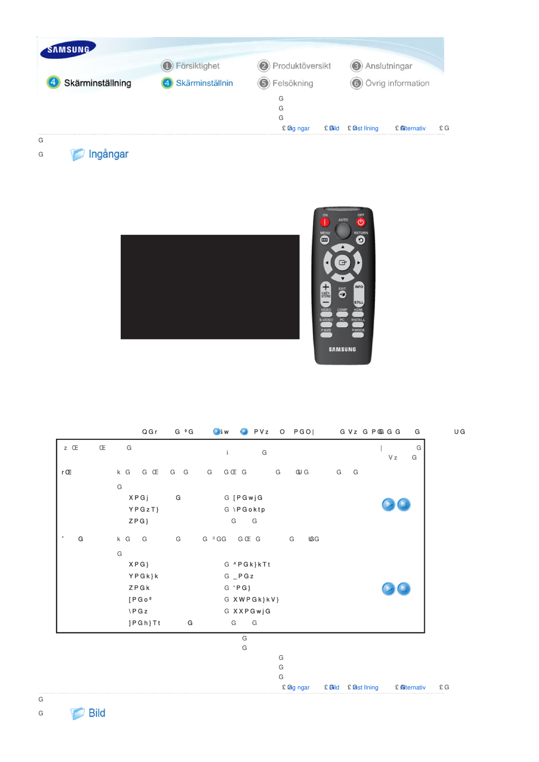 Samsung SPD400SFX/EN, SPD400SX/EN manual Skärminställning, Beskrivning, Spel 