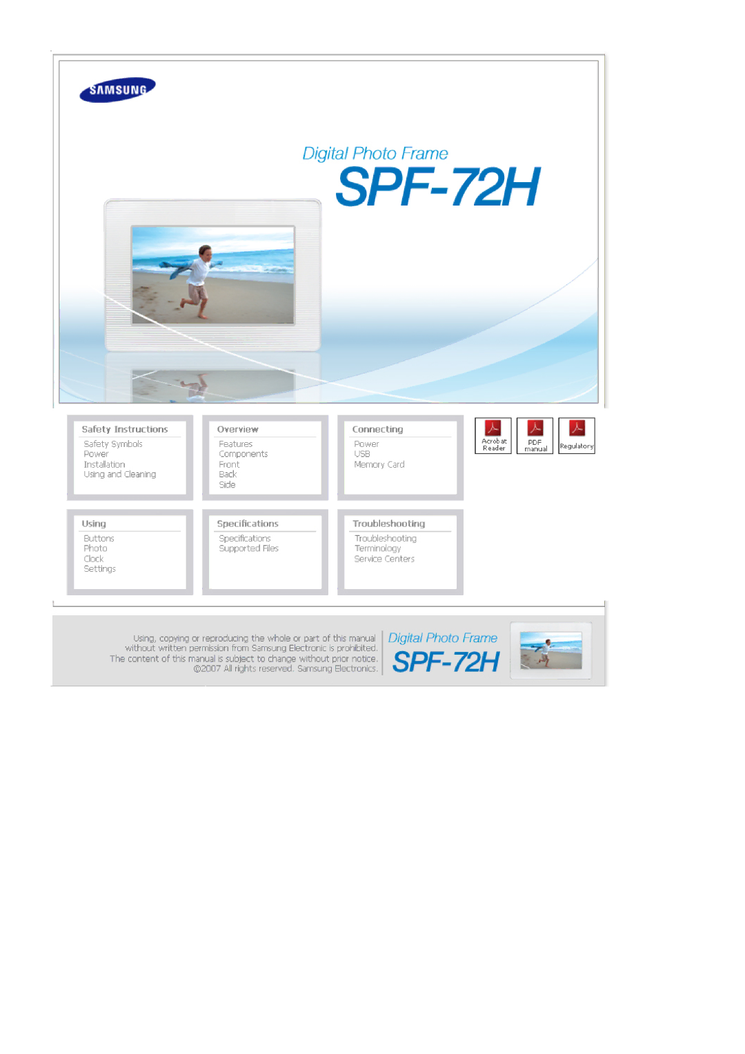 Samsung SPF-72H manual 