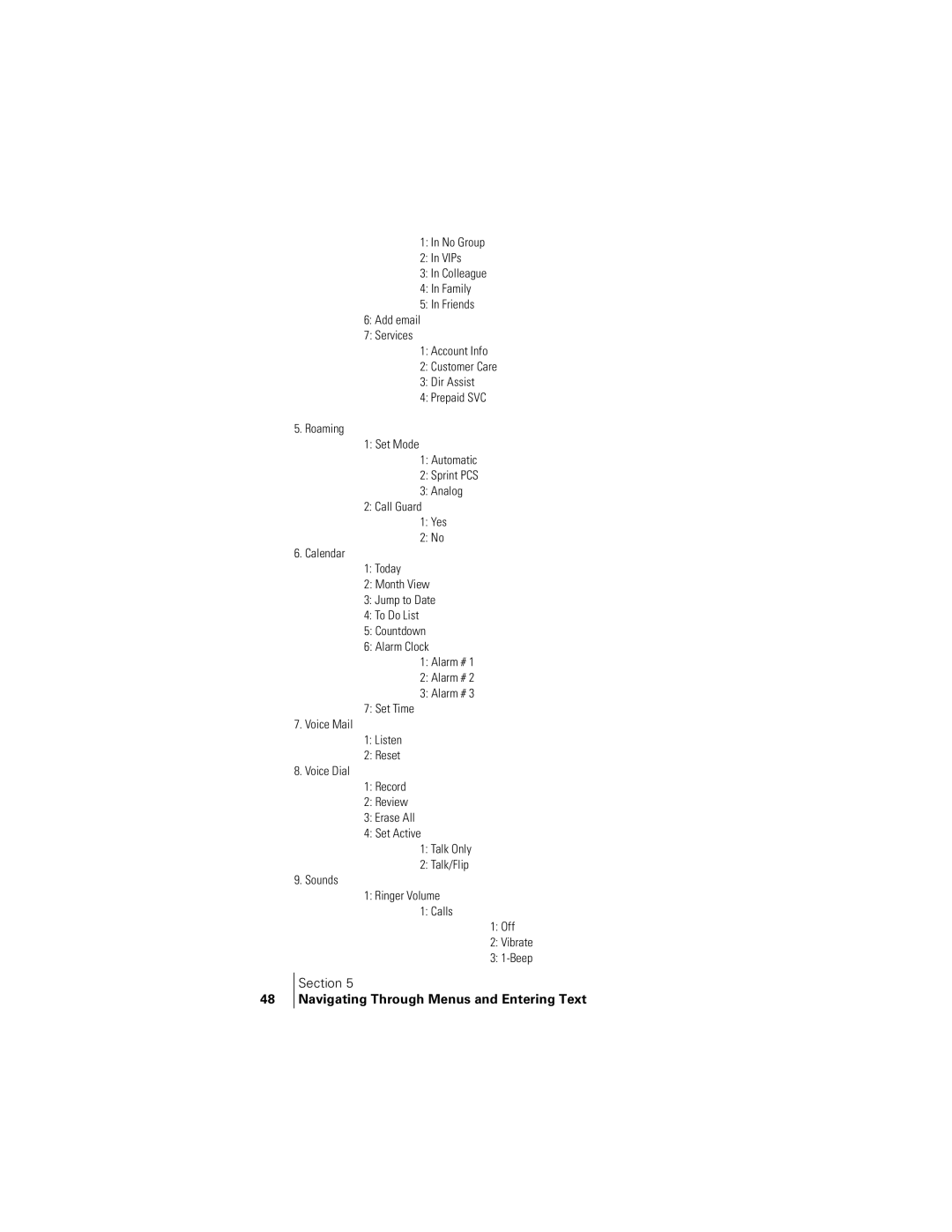 Samsung SPH-A400SS manual Navigating Through Menus and Entering Text 