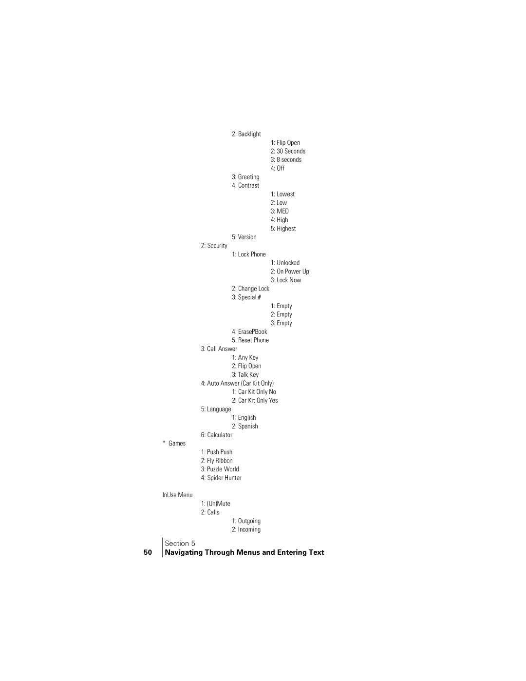 Samsung SPH-A400SS manual Navigating Through Menus and Entering Text 