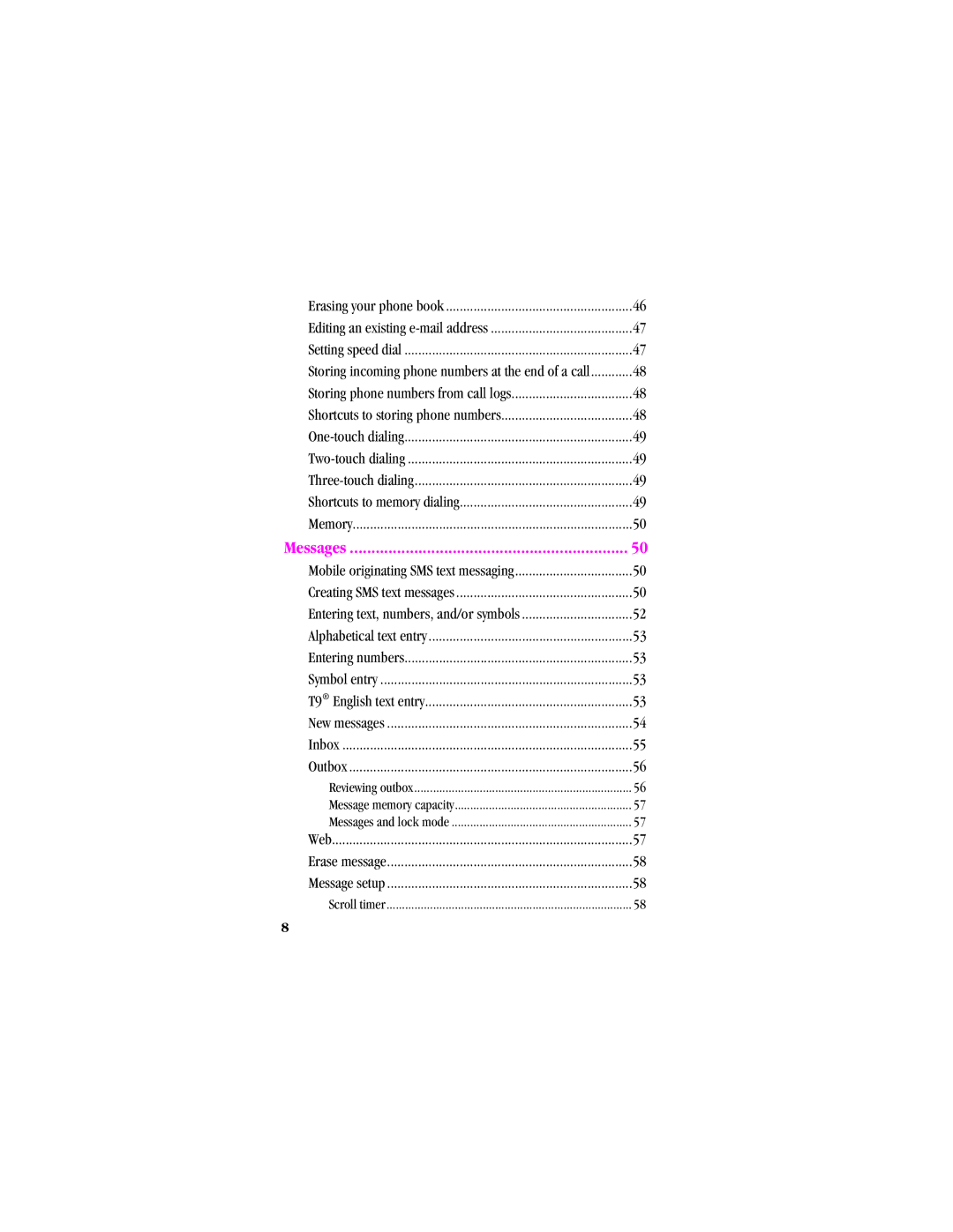 Samsung SPH-A540 manual Messages 