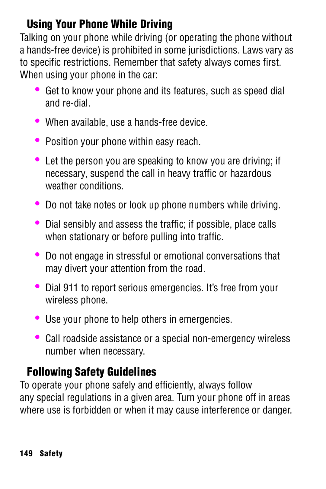 Samsung SPH-A920 manual Using Your Phone While Driving, Following Safety Guidelines 