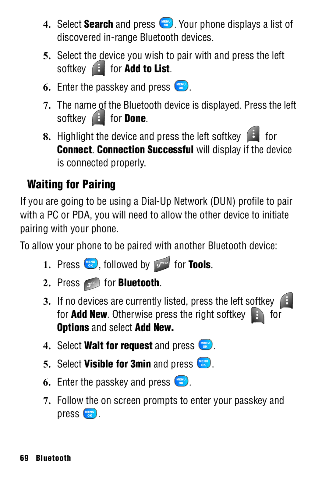 Samsung SPH-A920 manual Waiting for Pairing 