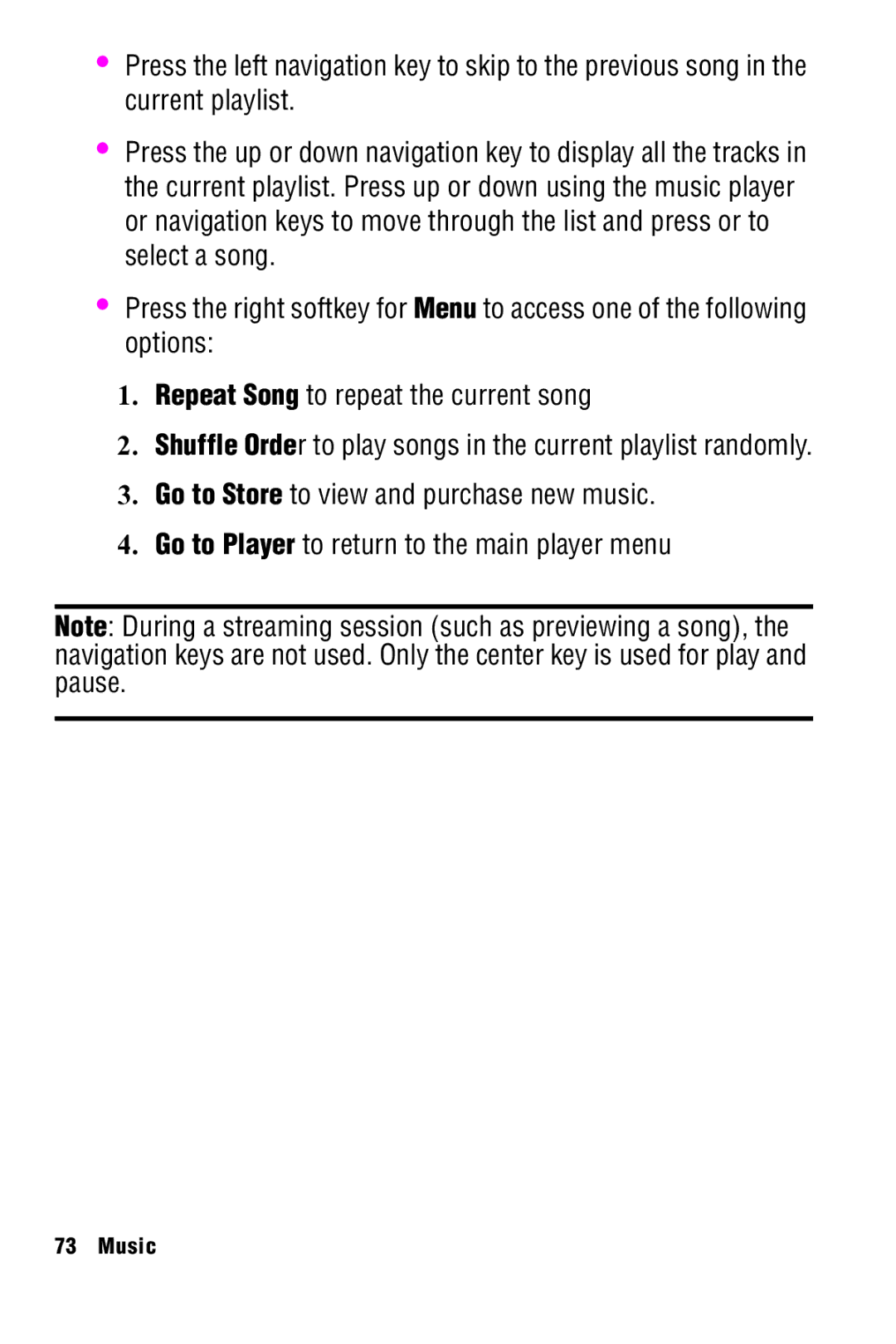 Samsung SPH-A920 manual Shuffle Order to play songs in the current playlist randomly 