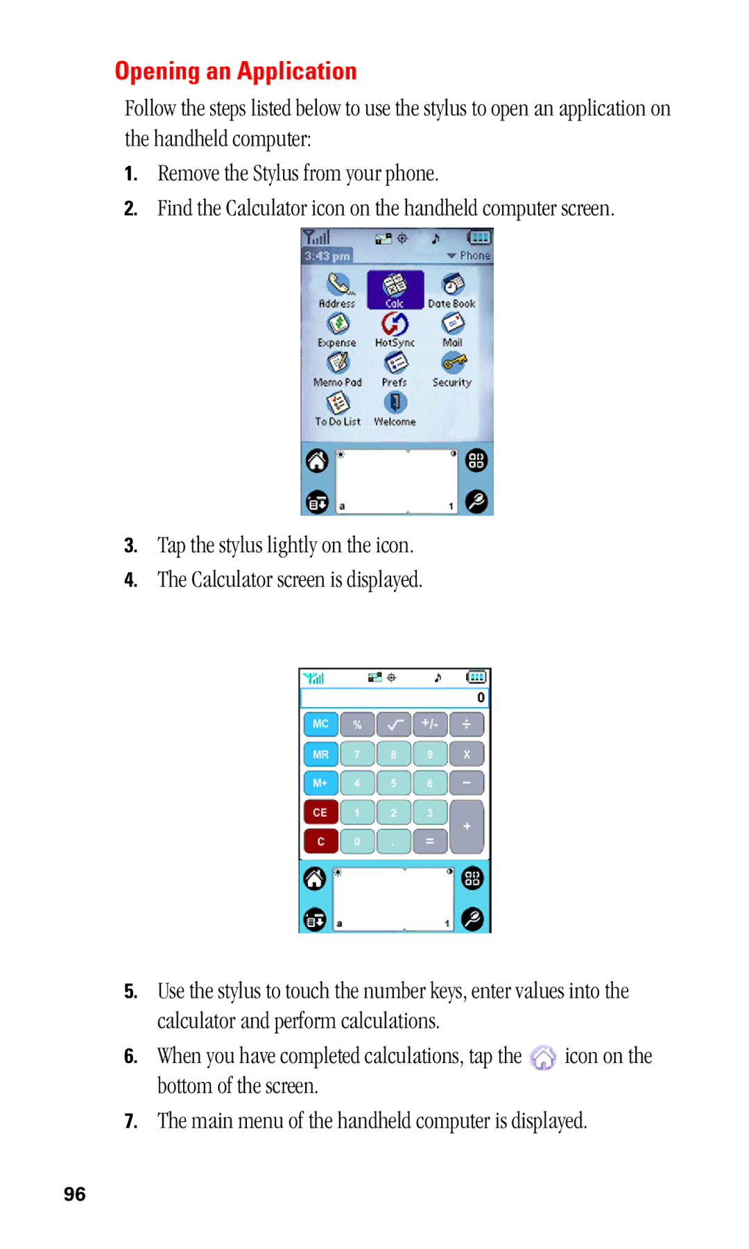 Samsung SPH-I330 manual Opening an Application 