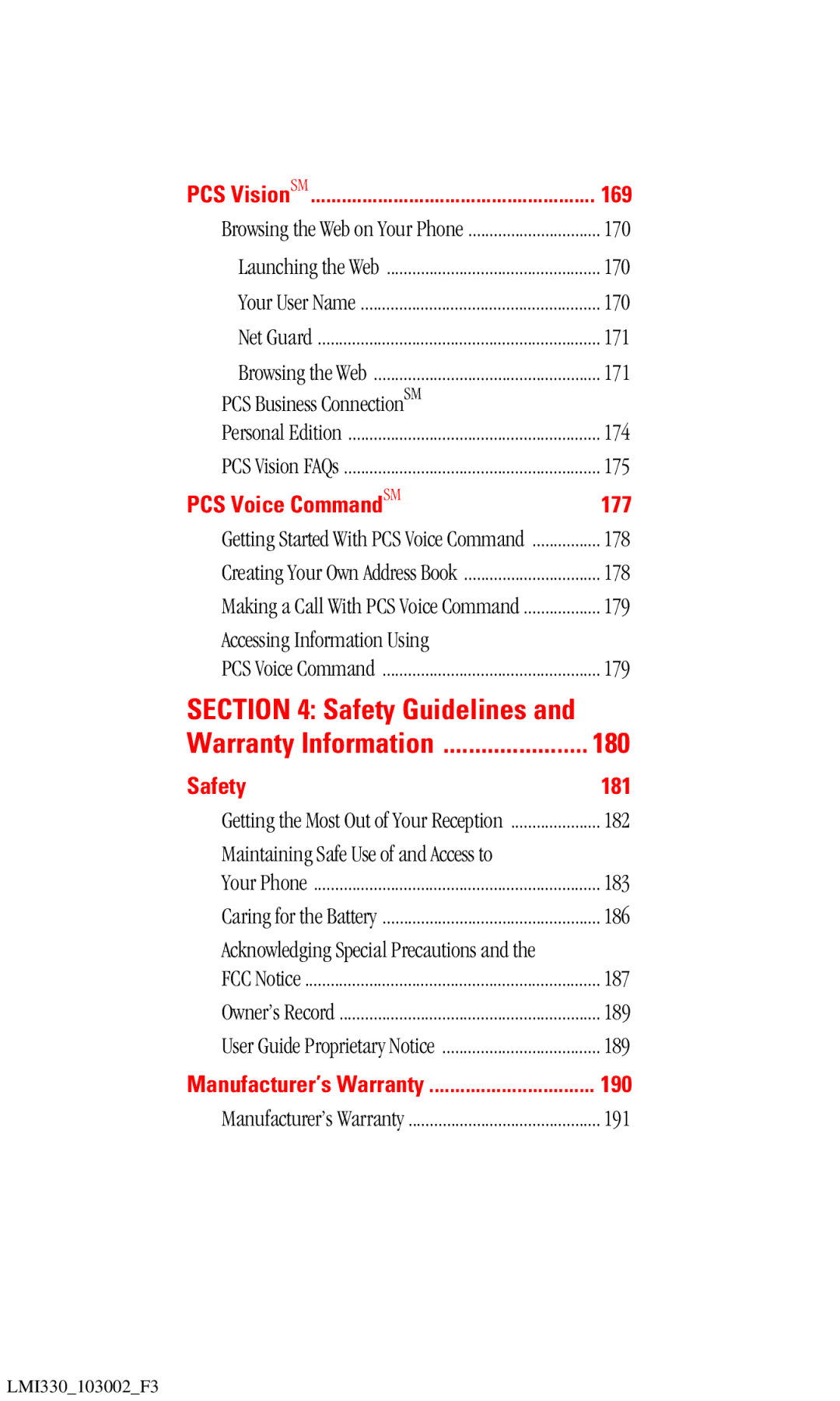 Samsung SPH-I330 manual Safety Guidelines Warranty Information 