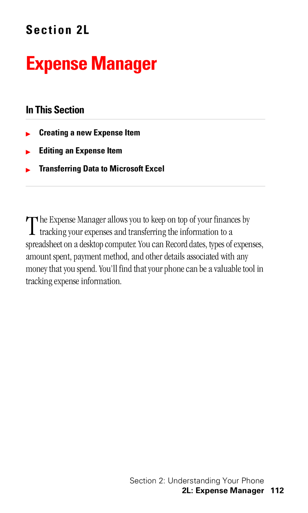 Samsung SPH-I330 manual Expense Manager 