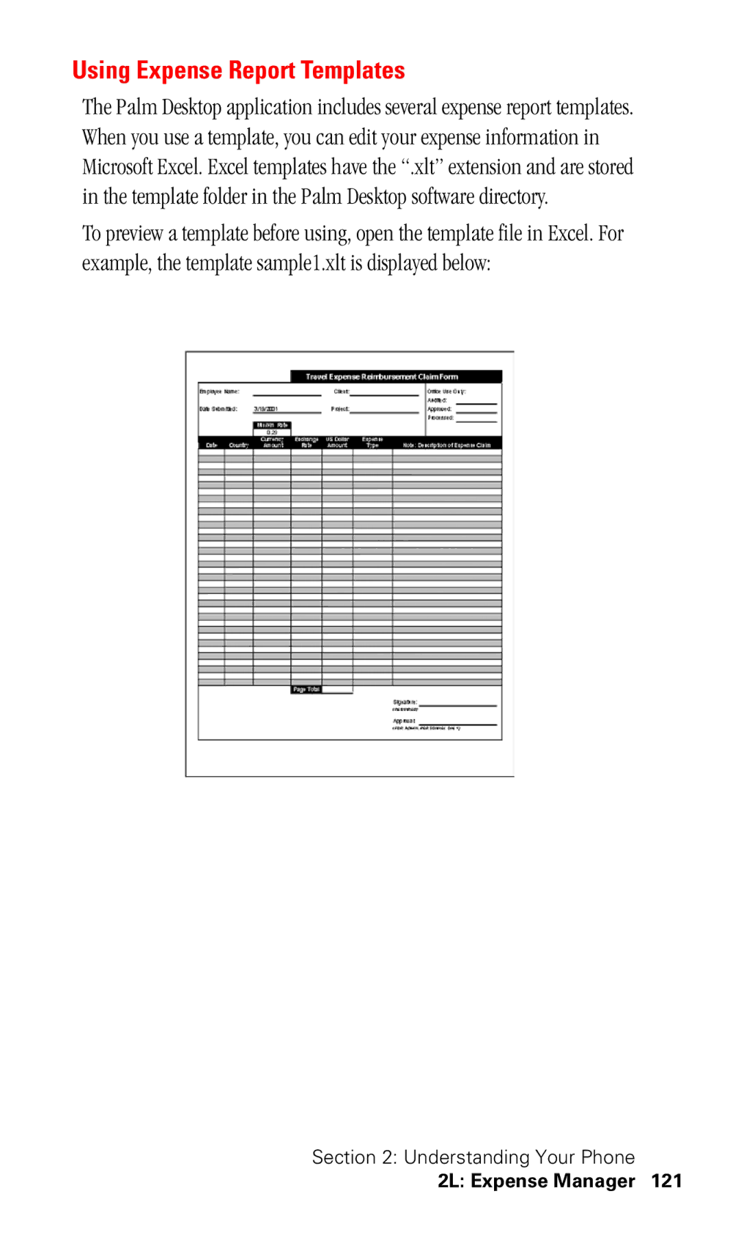 Samsung SPH-I330 manual Using Expense Report Templates 