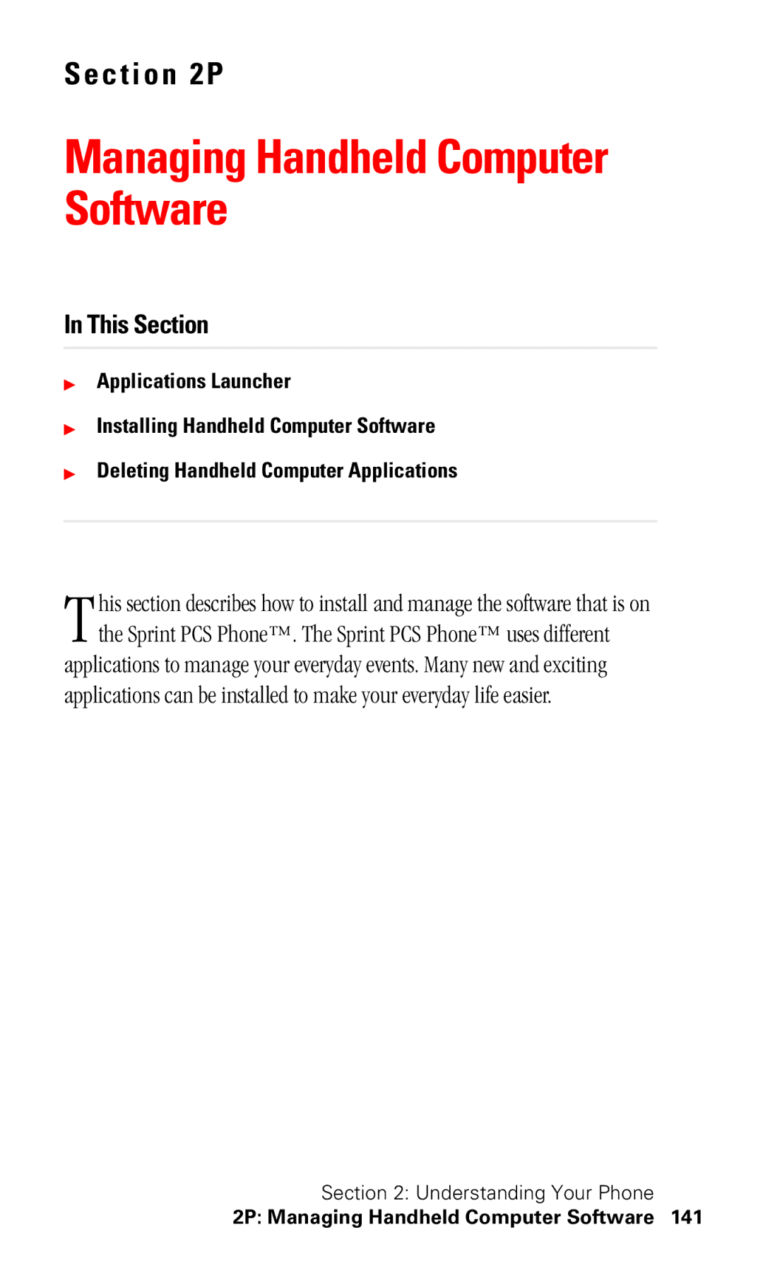 Samsung SPH-I330 manual Managing Handheld Computer Software 