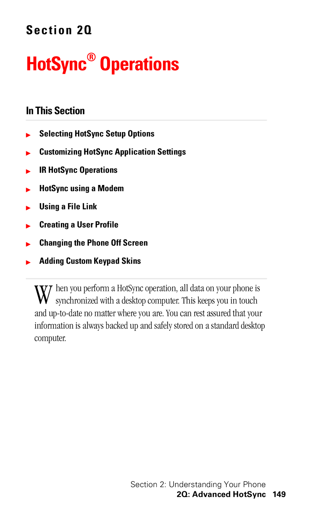 Samsung SPH-I330 manual HotSync Operations 