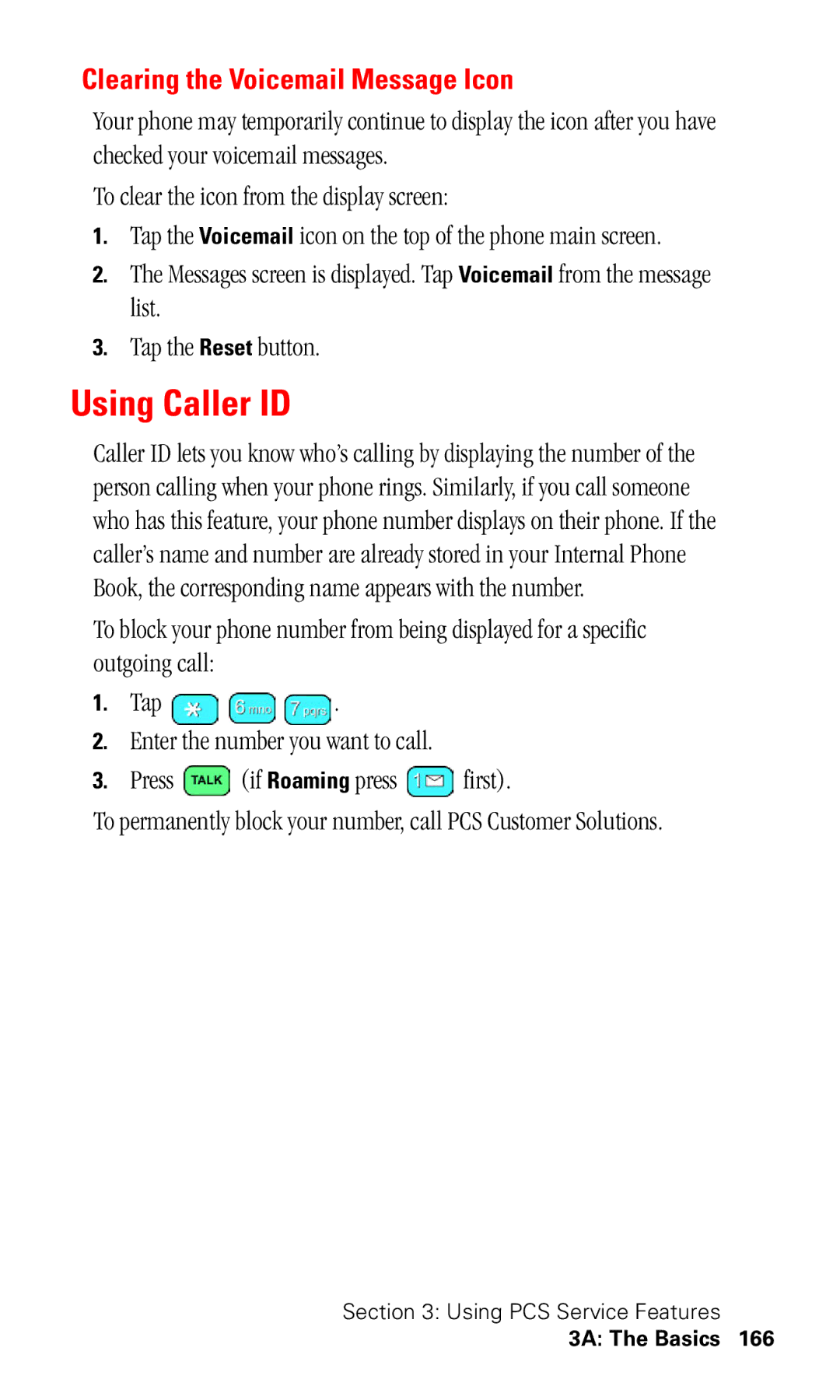 Samsung SPH-I330 manual Using Caller ID, Clearing the Voicemail Message Icon 