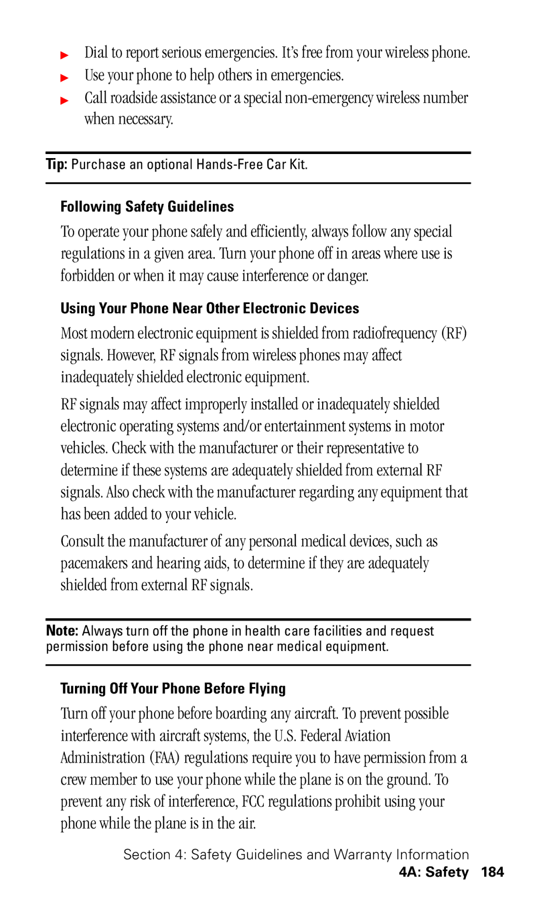 Samsung SPH-I330 manual Following Safety Guidelines, Using Your Phone Near Other Electronic Devices 