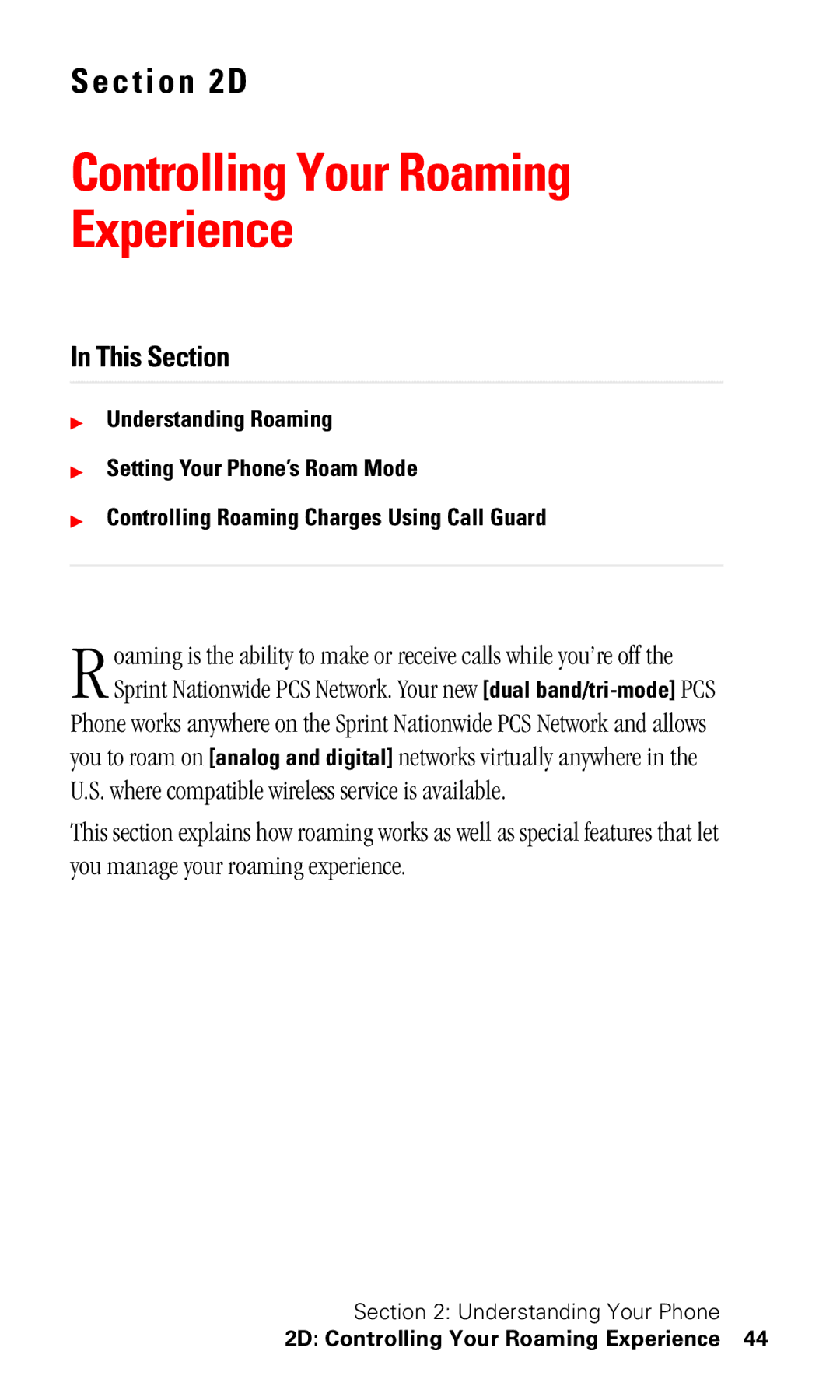 Samsung SPH-I330 manual Controlling Your Roaming Experience 