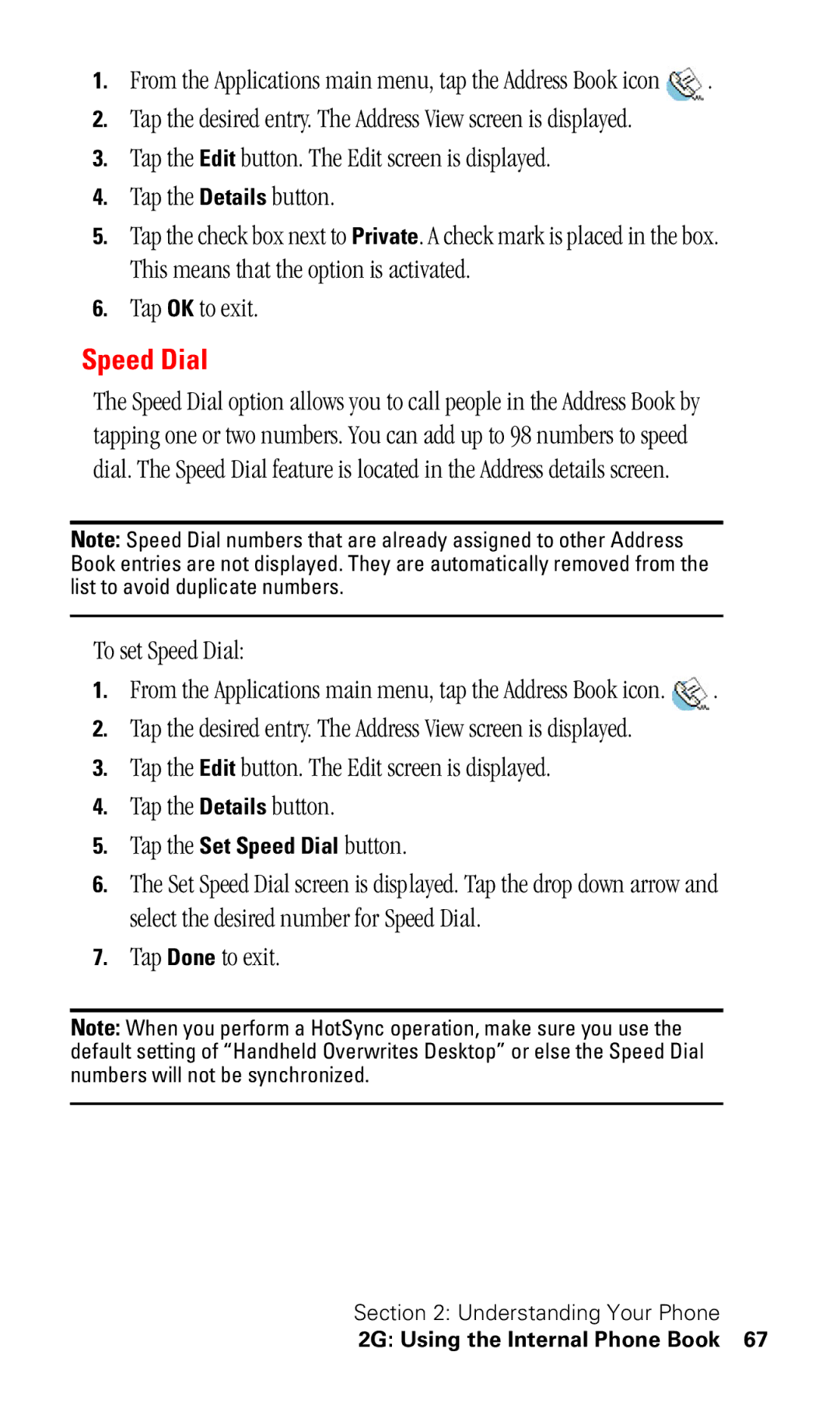 Samsung SPH-I330 manual To set Speed Dial, Tap Done to exit 