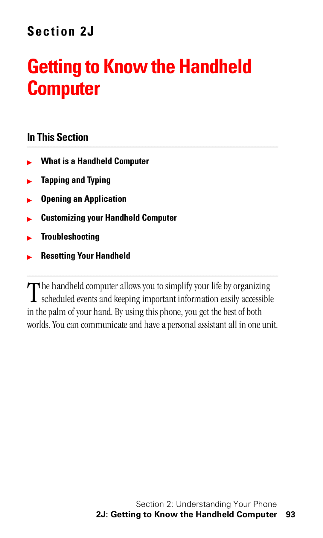 Samsung SPH-I330 manual Getting to Know the Handheld Computer 