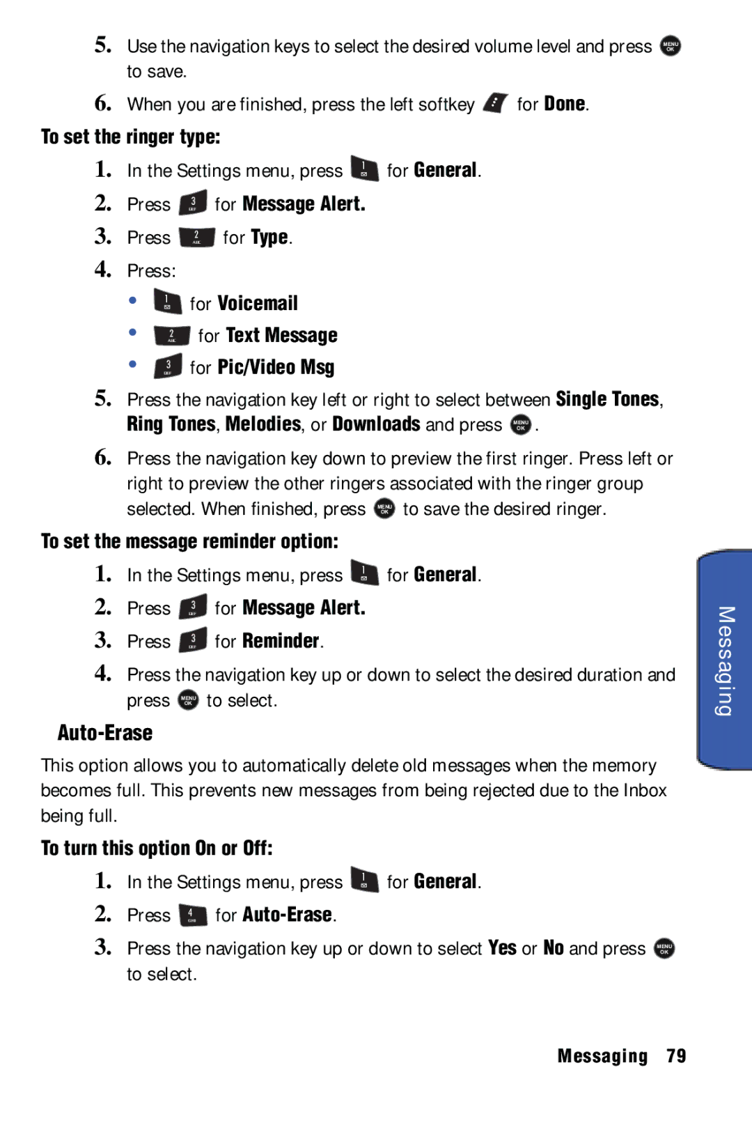 Samsung SPH-m50 manual Auto-Erase 