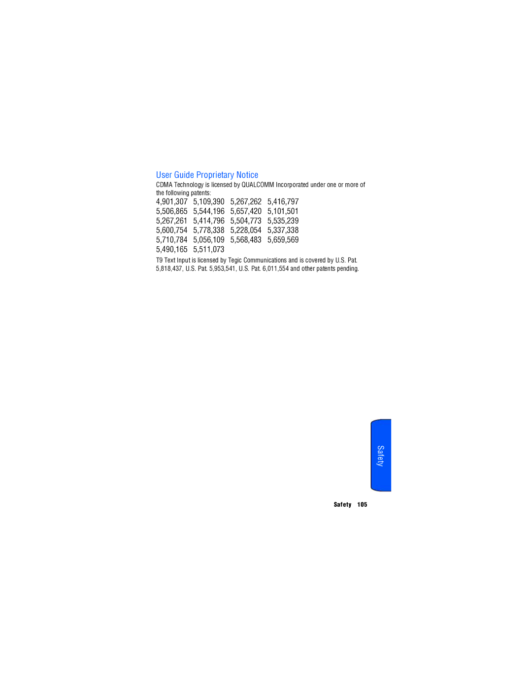 Samsung SPH-M560 manual User Guide Proprietary Notice 