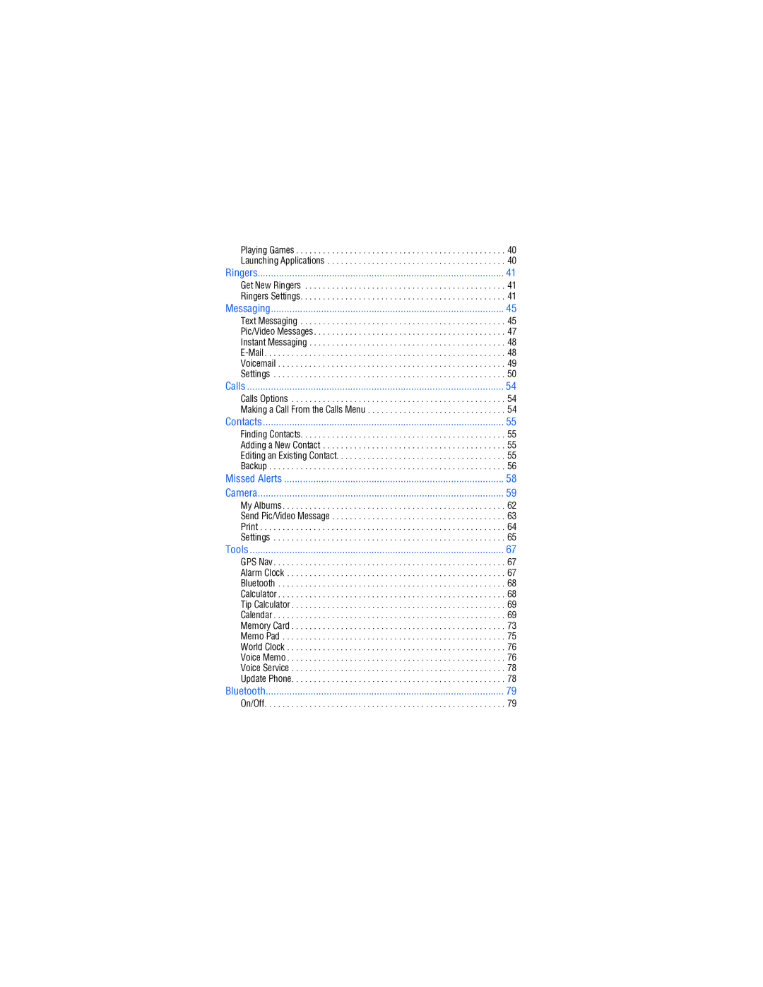 Samsung SPH-M560 manual Ringers 