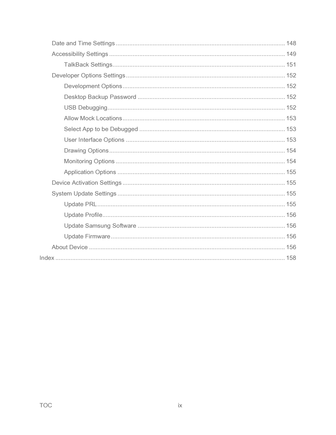 Samsung SPH-P500TSASPR manual Toc 