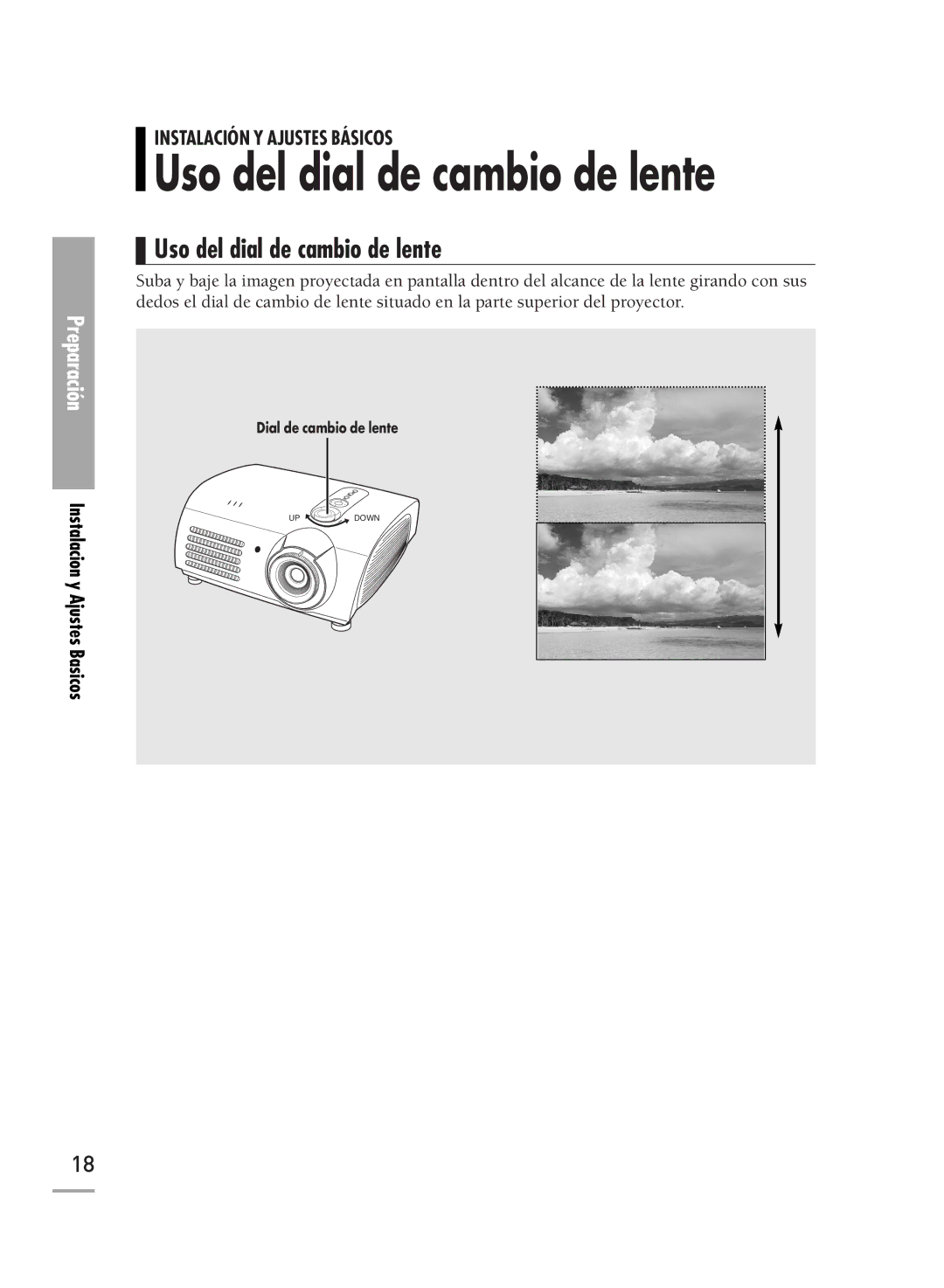 Samsung SPH700AEX/XEC, SPH700AEX/XEU manual Uso del dial de cambio de lente 