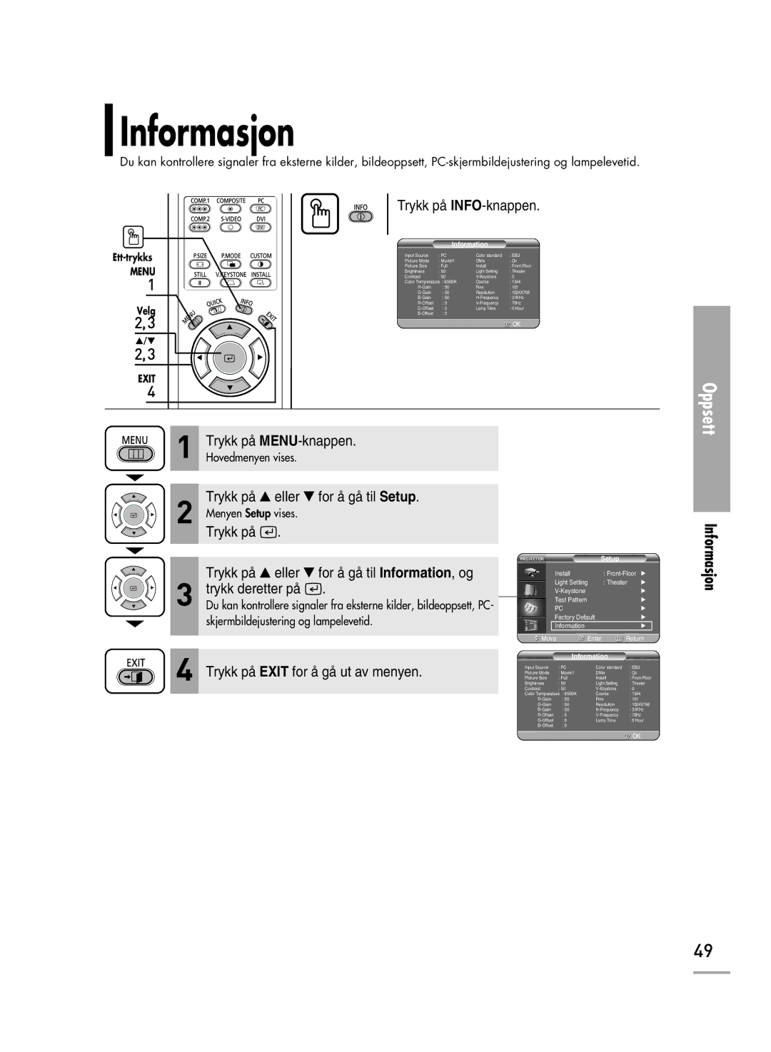 Samsung SPH700AEX/XEC, SPH710AEMX/EDC manual Informasjon 