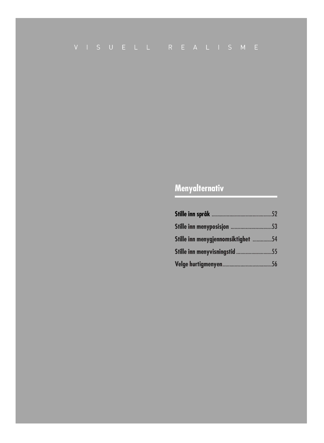 Samsung SPH700AEX/XEC, SPH710AEMX/EDC manual Menyalternativ 