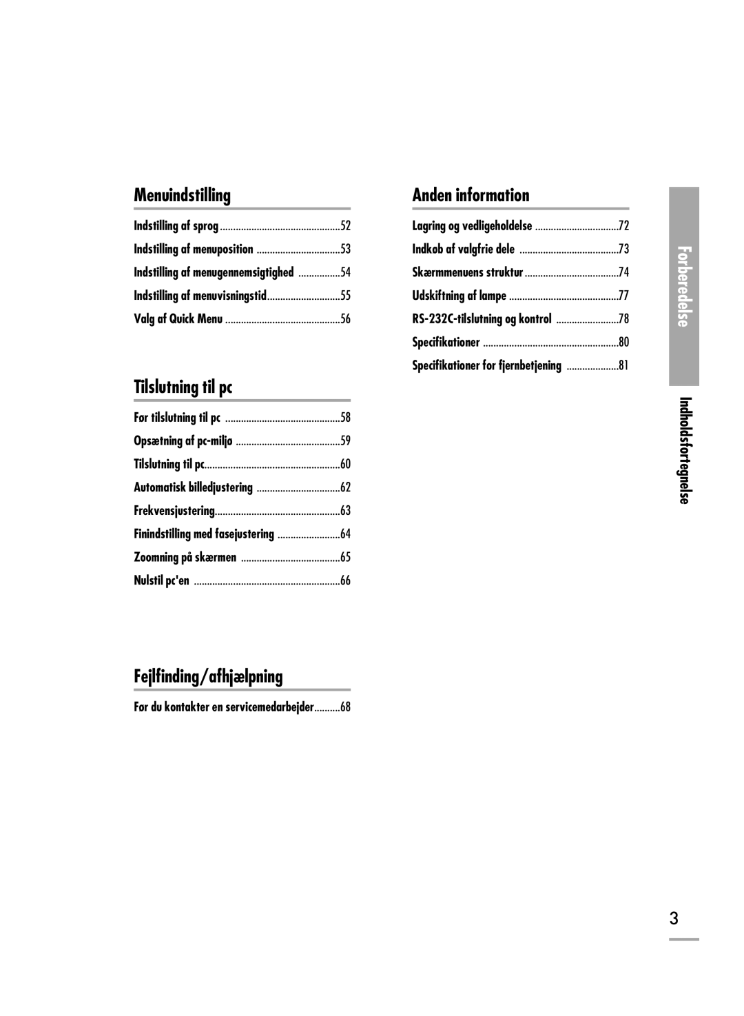 Samsung SPH700AEX/XEC, SPH710AEMX/EDC manual Fejlfinding/afhjælpning 