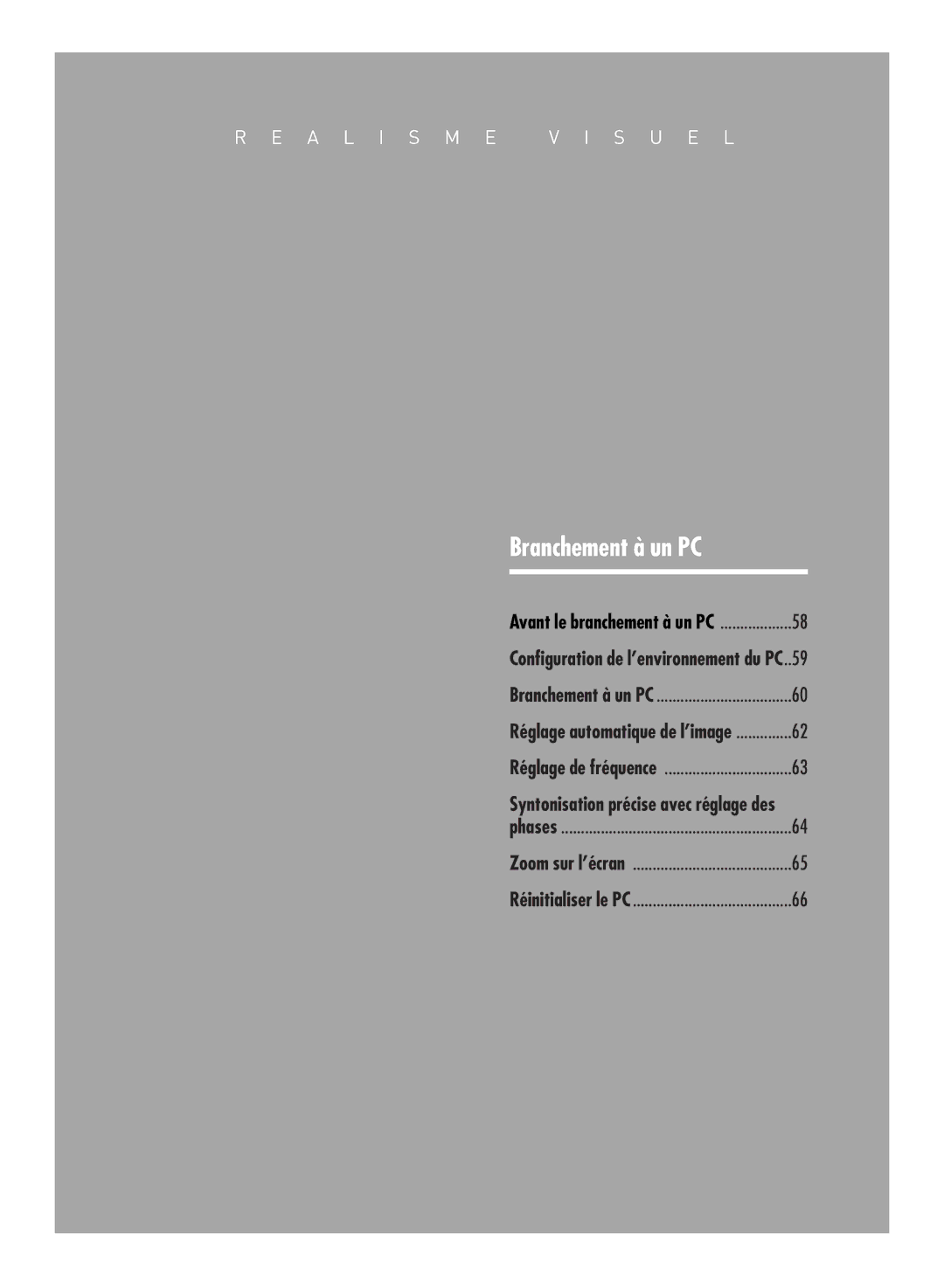 Samsung SPH710AEMX/EDC manual Branchement à un PC 