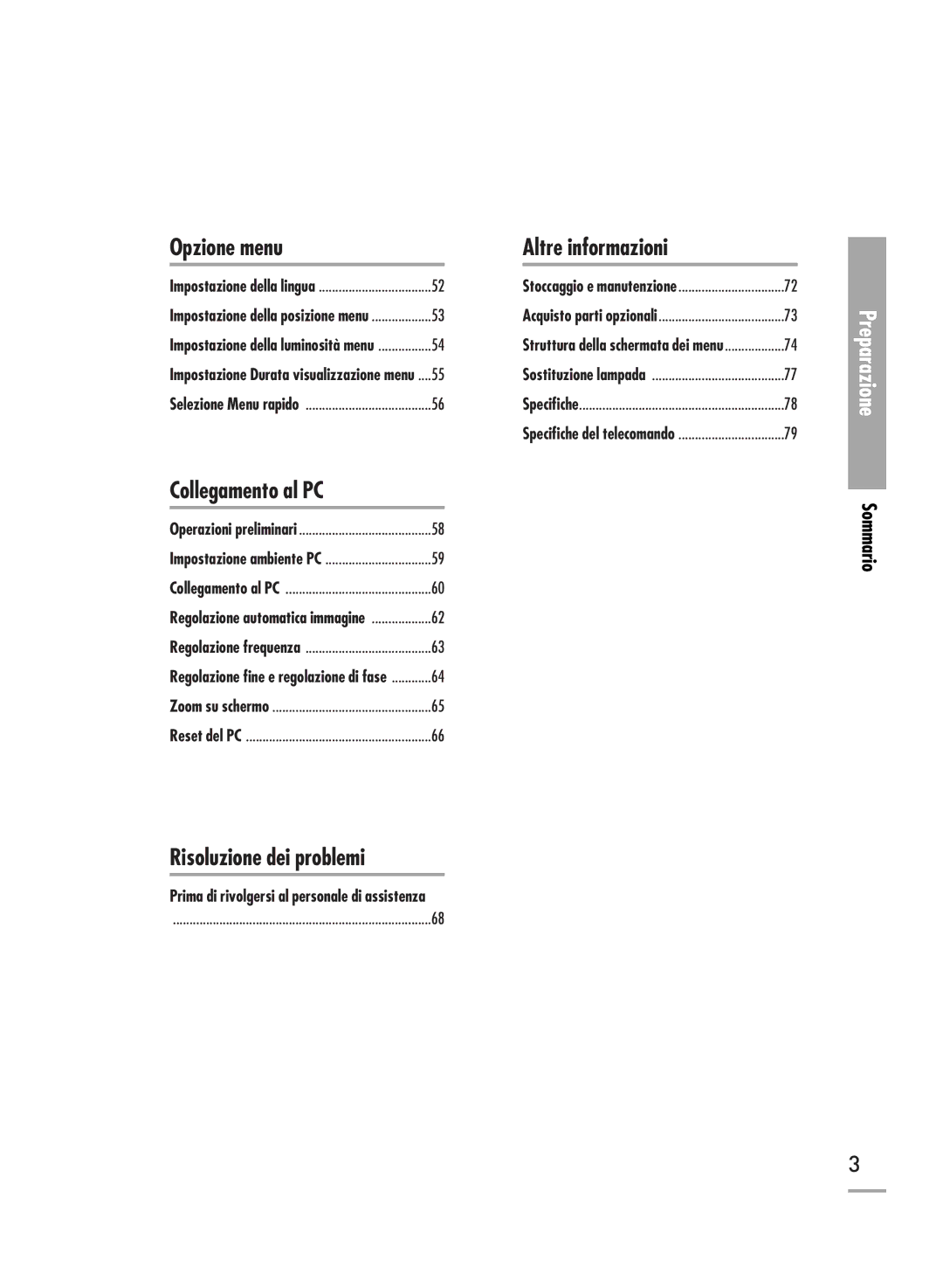 Samsung SPH710AEMX/EDC manual Risoluzione dei problemi 