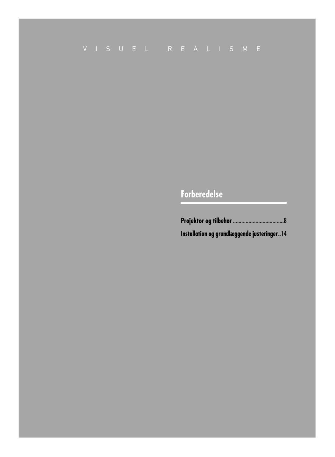 Samsung SPH710AEMX/EDC manual Installation og grundlæggende justeringer..14 