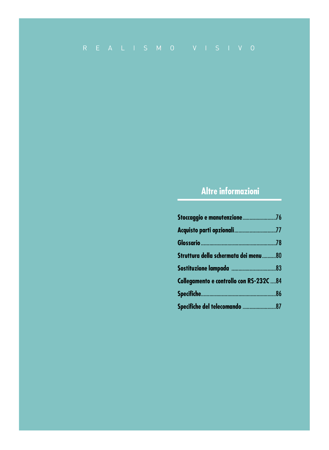 Samsung SPH800BEMX/EDC manual Altre informazioni 