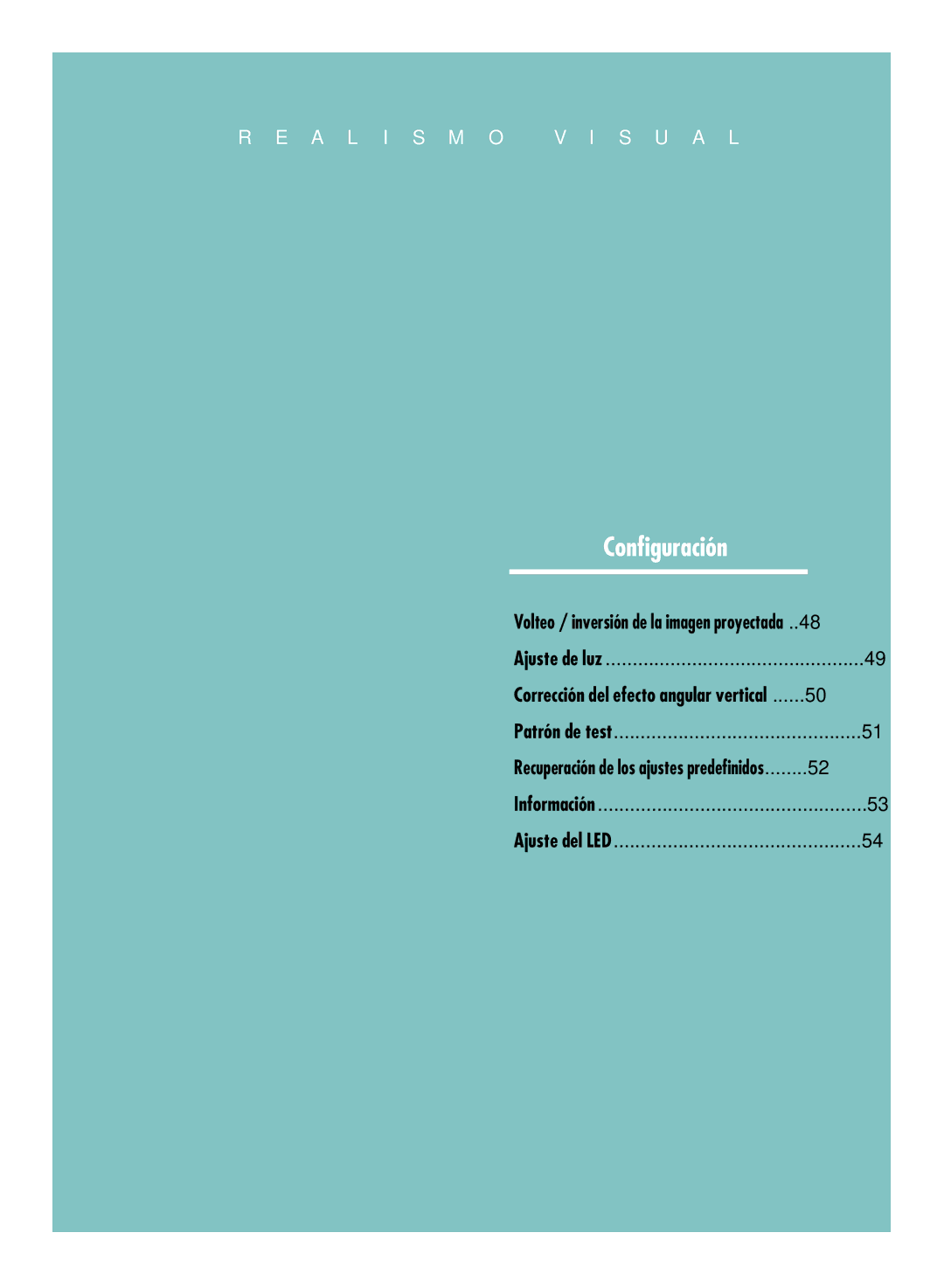 Samsung SPH800BEMX/EDC manual Configuración, Volteo / inversión de la imagen proyectada 