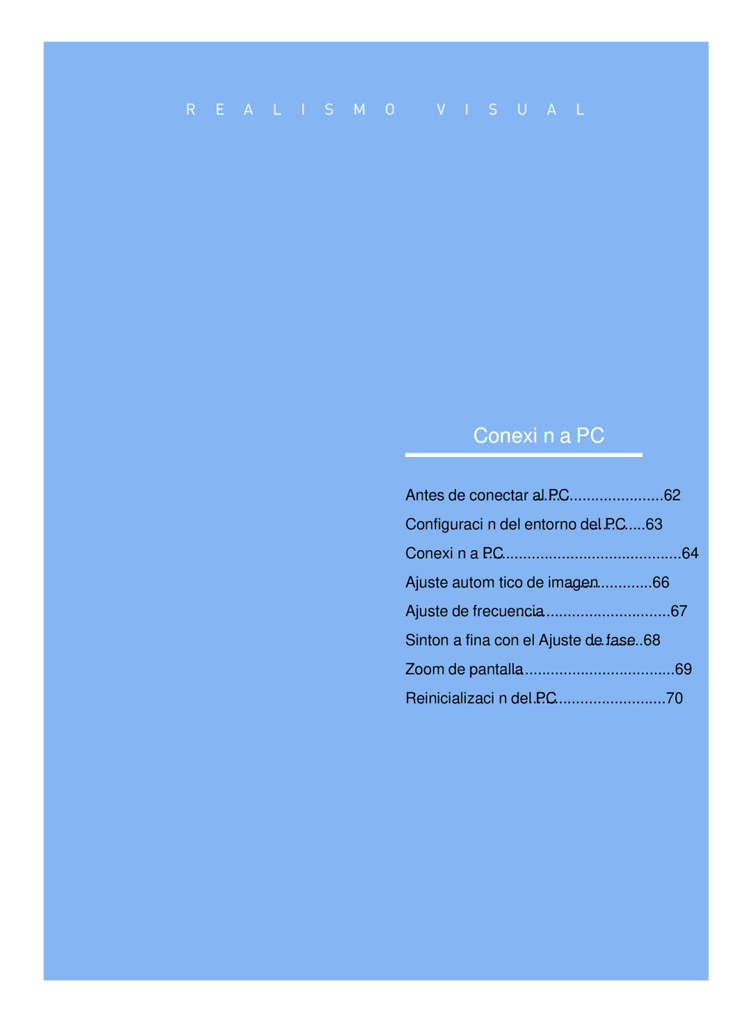 Samsung SPH800BEMX/EDC manual Conexión a PC 