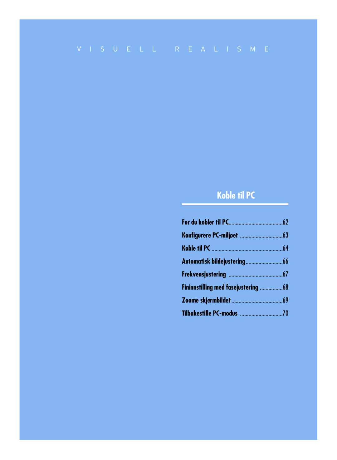 Samsung SPH800BEMX/EDC manual Koble til PC 