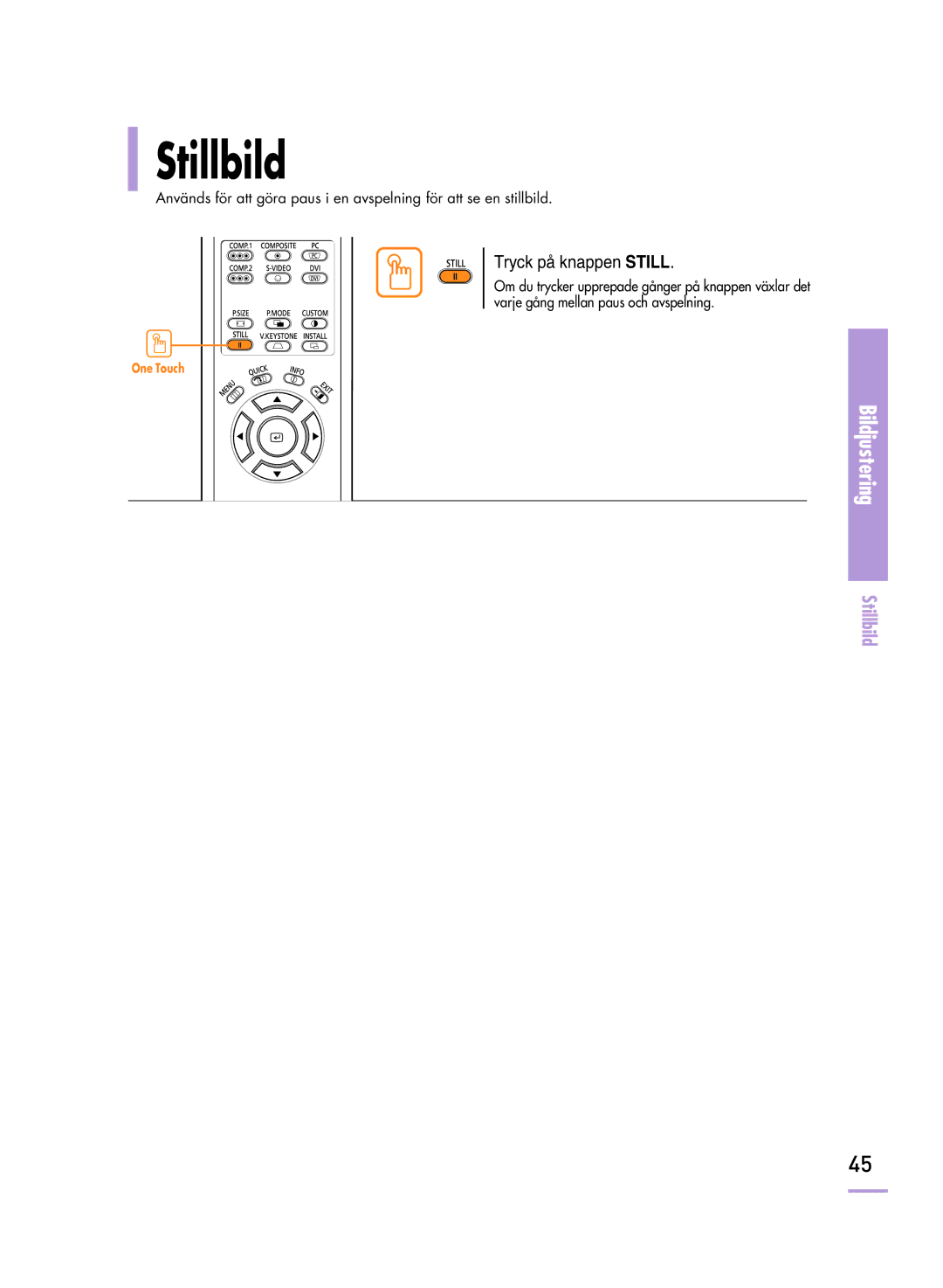 Samsung SPH800BEMX/EDC manual Stillbild 