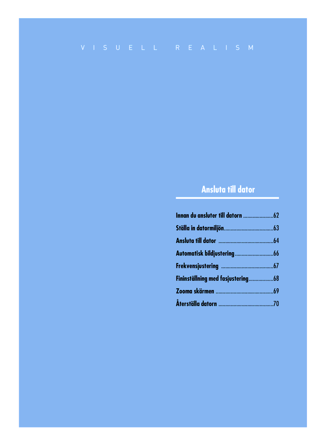 Samsung SPH800BEMX/EDC manual Ansluta till dator 