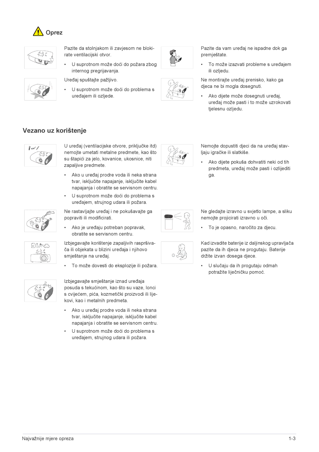 Samsung SPL201WEX/EN, SPL251WEX/EN manual Vezano uz korištenje 