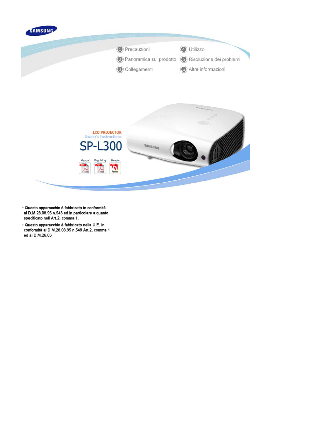 Samsung SPL300WVX/EN, SPL300WX/EN manual 