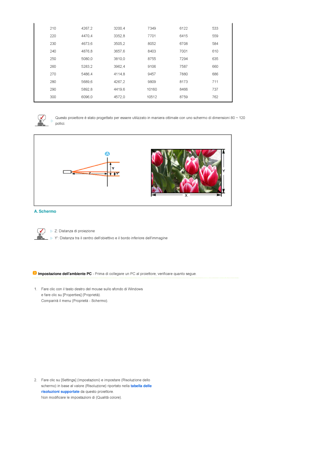 Samsung SPL300WVX/EN, SPL300WX/EN manual Schermo 