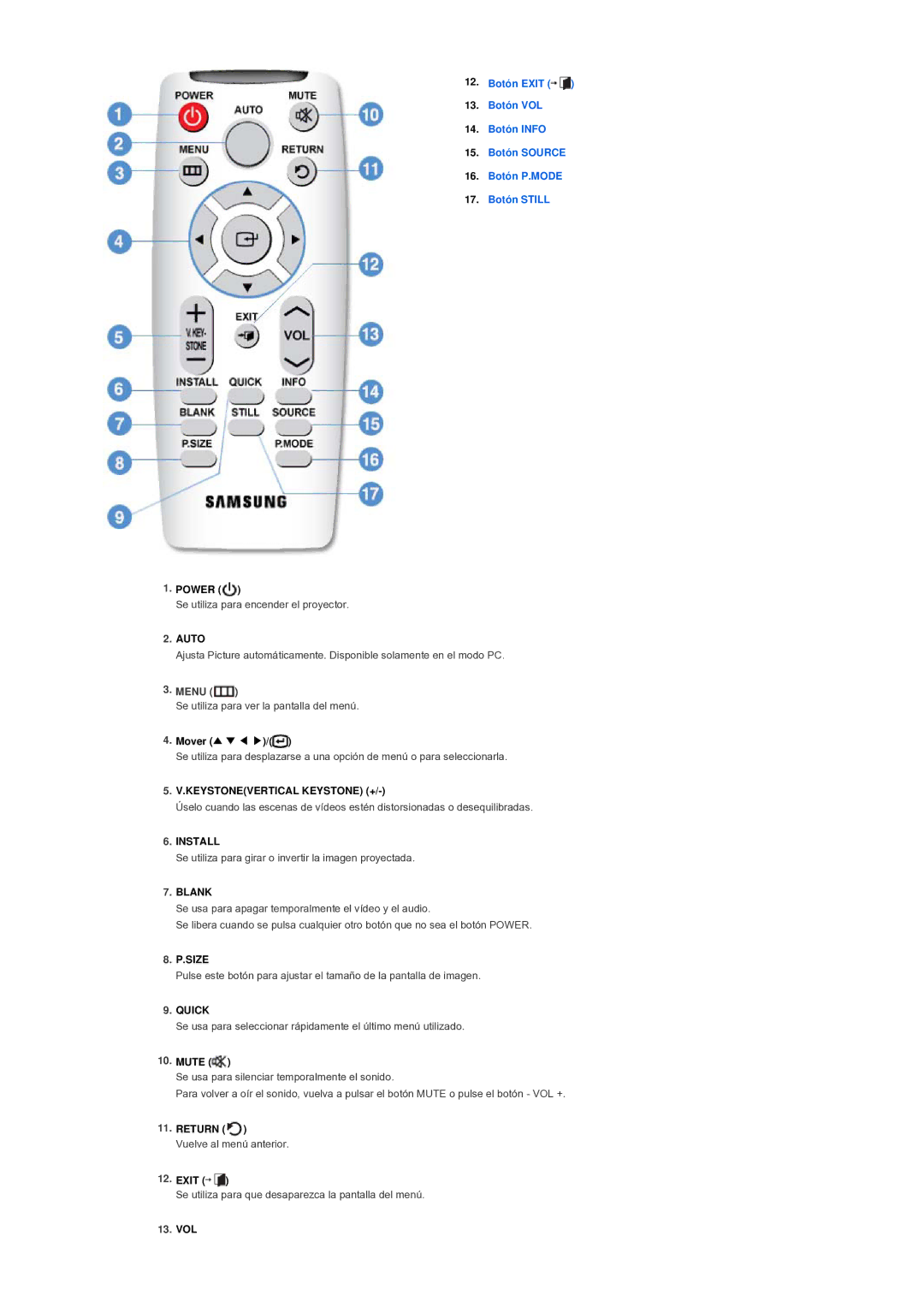 Samsung SPL300WX/EN manual Auto, Menu 