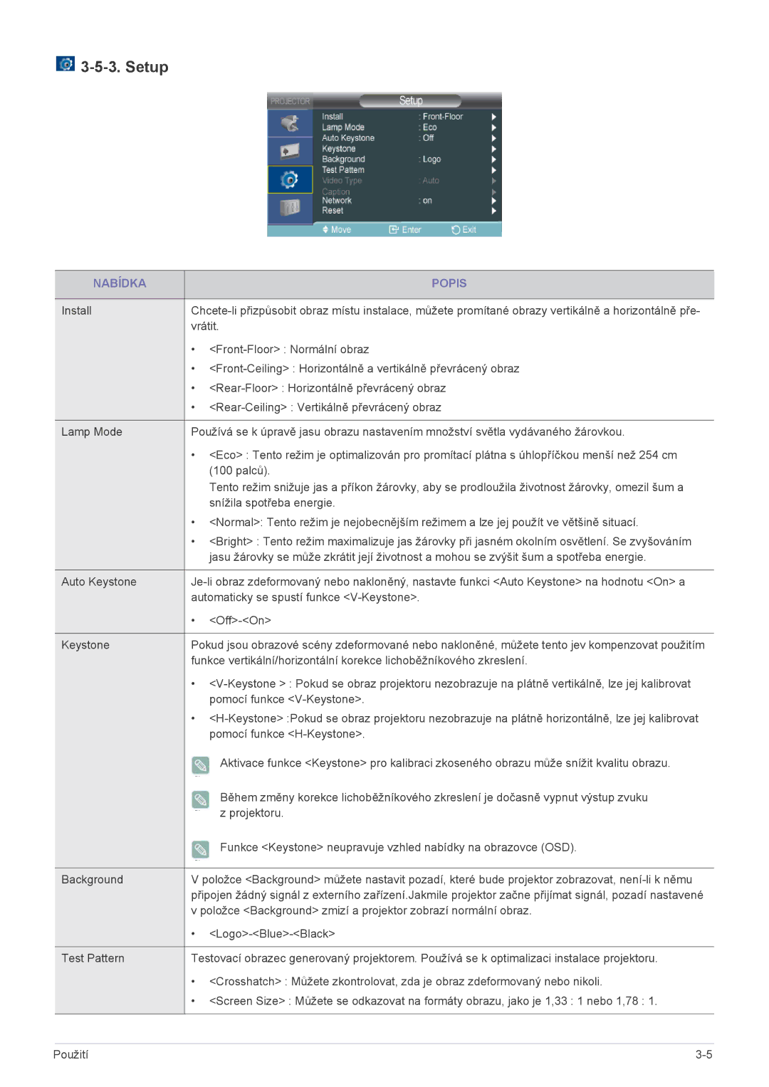 Samsung SPL301WEX/EN manual Setup 